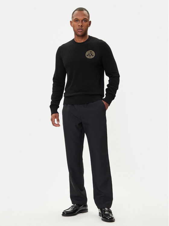 Versace Jeans Couture Versace Jeans Couture Sweater 79GAFM00 CMH81 Fekete Regular Fit