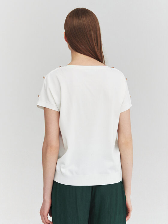 TATUUM TATUUM Bluzka IMILA Biały Classic Fit
