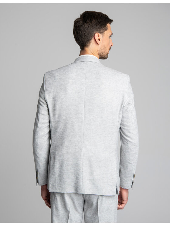 Borgio Borgio Marynarka Lago_sz Szary Slim Fit