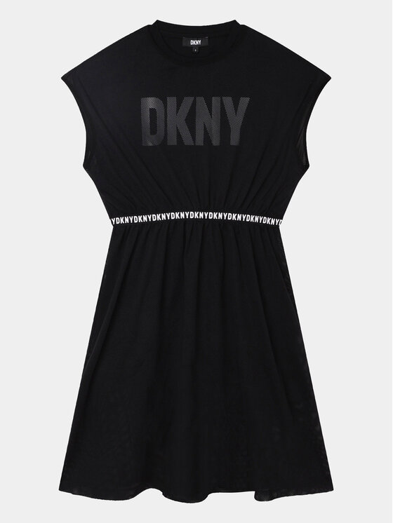 DKNY Vsakodnevna Obleka D32898 S Črna Regular Fit