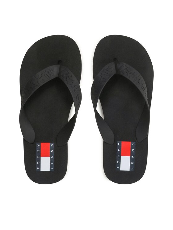 Flip flop Tommy Jeans Tjw Flag Eva Beach Sandal EN0EN02194 Negru