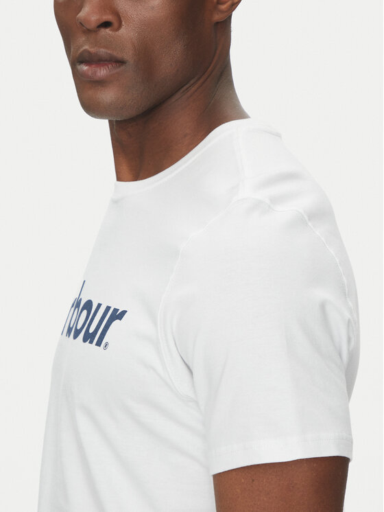 Barbour Barbour T-Shirt Logo MTS0531WH51 Biały Tailored Fit