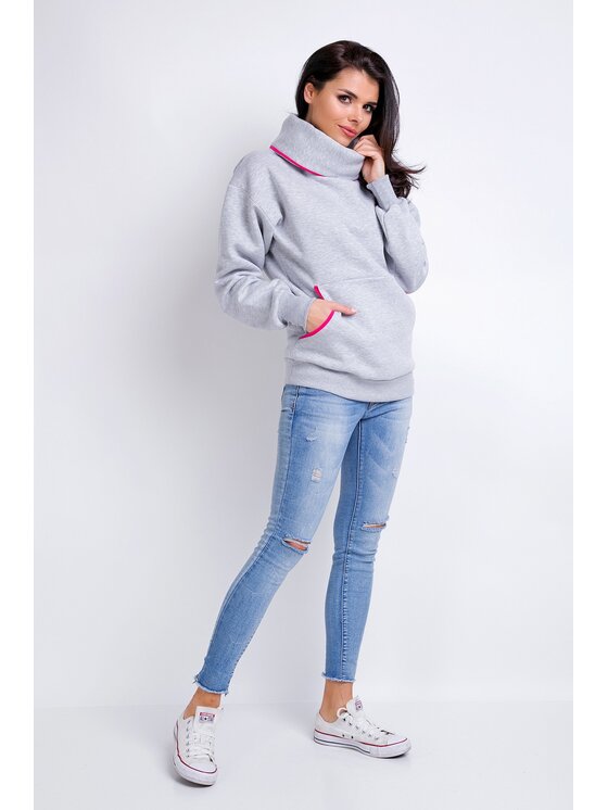 Awama Awama Felpa A160 Grigio Basic Fit