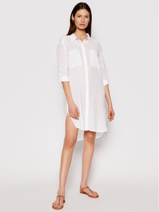 Seafolly Seafolly Tunica Crinkle Twill 53108-CU Bianco Regular Fit