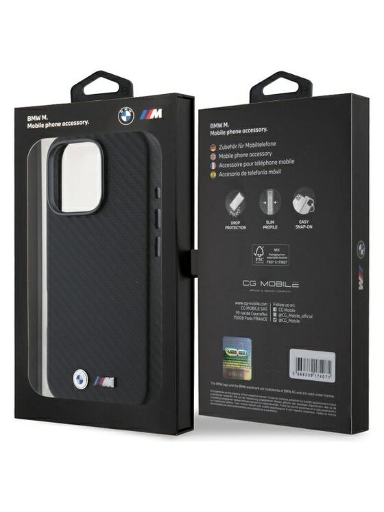 BMW Motorsport BMW Motorsport Etui na telefon Apple iPhone 16 Pro Max Czarny