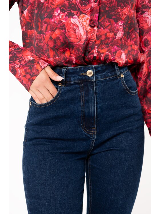 QUIOSQUE QUIOSQUE Dámské kalhoty 3TP001 Tmavomodrá Regular Fit