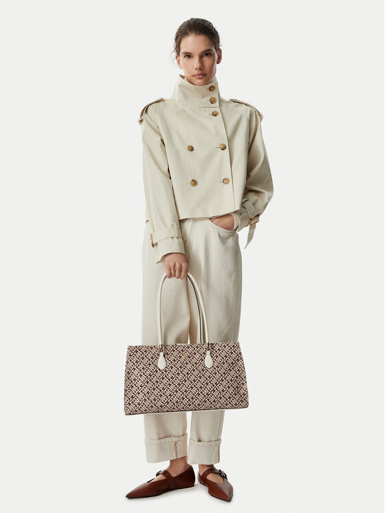 Tommy Hilfiger Geantă Th Grace Satchel Jacquard AW0AW18754 Maro