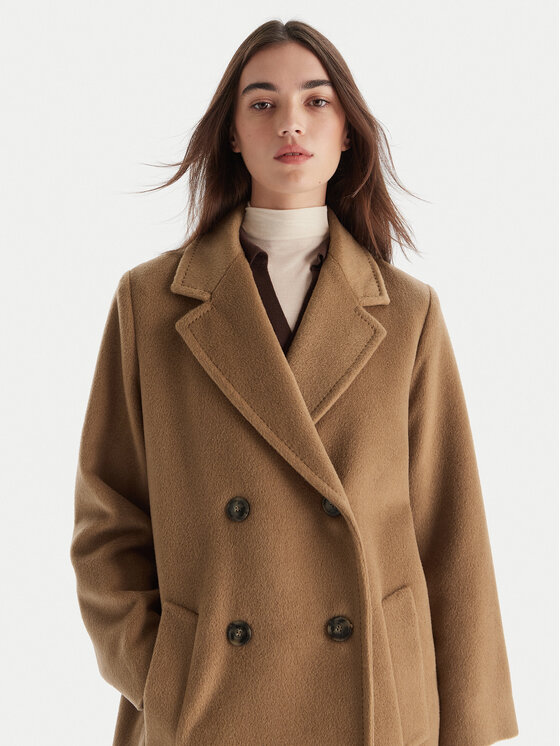 Weekend Max Mara Weekend Max Mara Cappotto di lana Zufolo 2525016092 Marrone Regular Fit