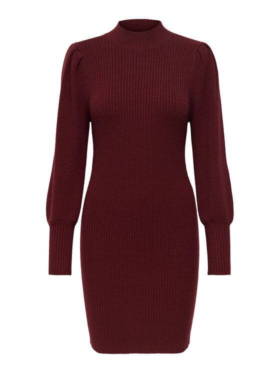 ONLY ONLY Kötött ruha Katia 15232502 Bordó Comfort Fit