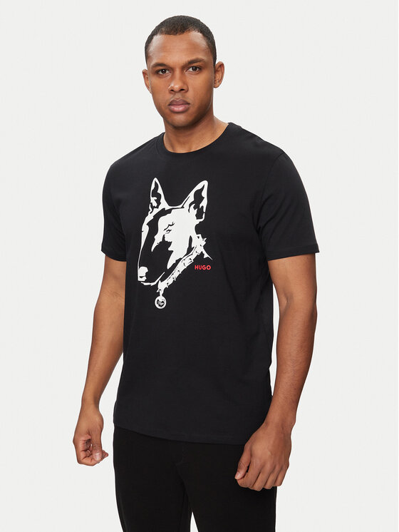Hugo T-shirt Dammock 50504916 Noir Regular Fit