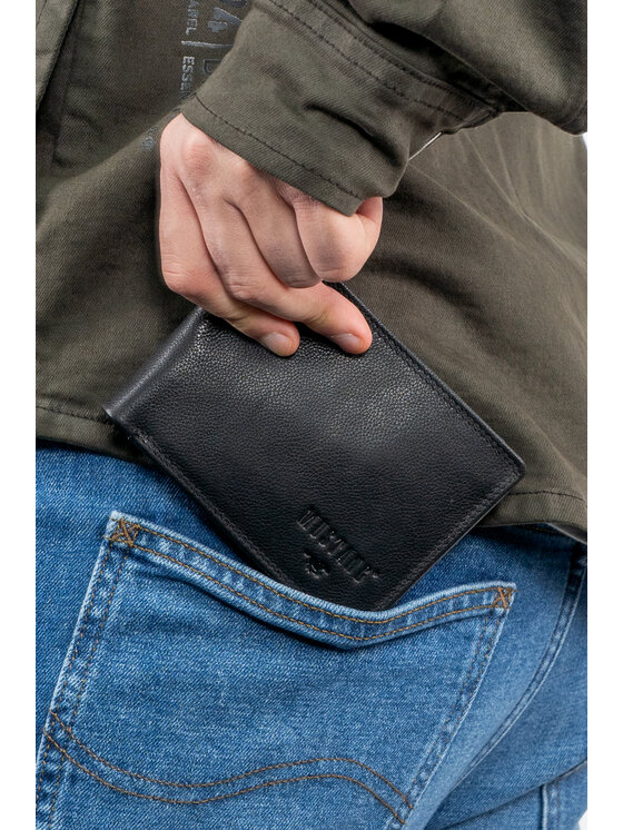 Mustang Mustang Portafoglio da uomo DENIMO WALLET Nero