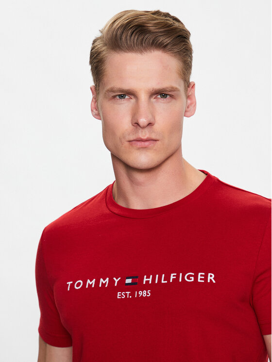 Tommy Hilfiger Tommy Hilfiger T-Shirt Logo MW0MW11797 Červená Slim Fit