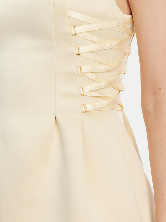 Elisabetta Franchi Elisabetta Franchi Коктейлна рокля AB-772-51E2-DC7 Жълт Slim Fit
