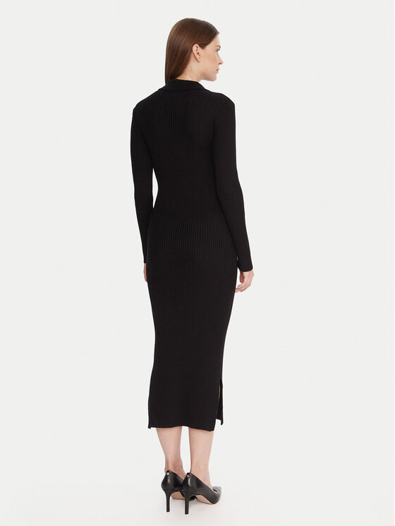 French Connection French Connection Úpletové šaty 71ZJB Černá Slim Fit