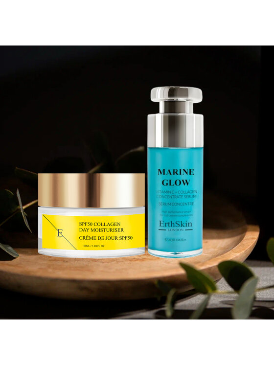 Erthskin London Erthskin London Marine Glow + SPF 50 Zestaw Serum