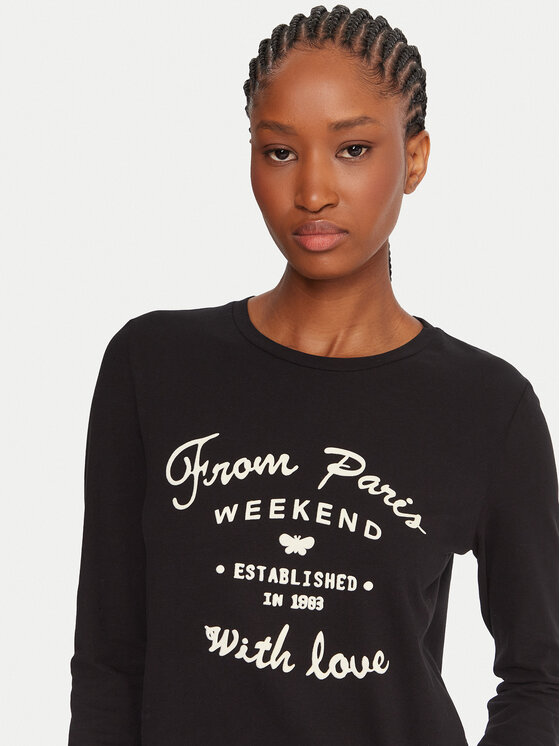 Weekend Max Mara Weekend Max Mara Bluză Alias 2525946042 Negru Regular Fit