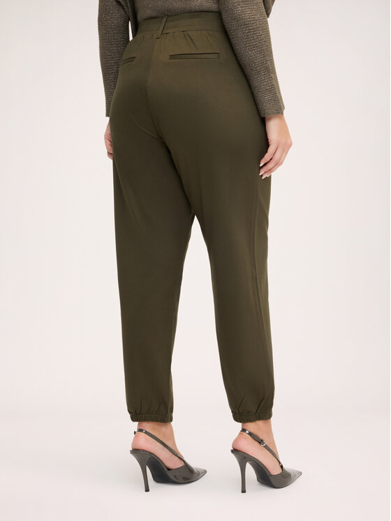 Fiorella Rubino Fiorella Rubino Pantaloni di tessuto P011E000084N035 Verde Regular Fit