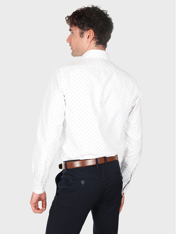 Evenemen Evenemen Koszula STAMPA K60081 Biały Slim Fit