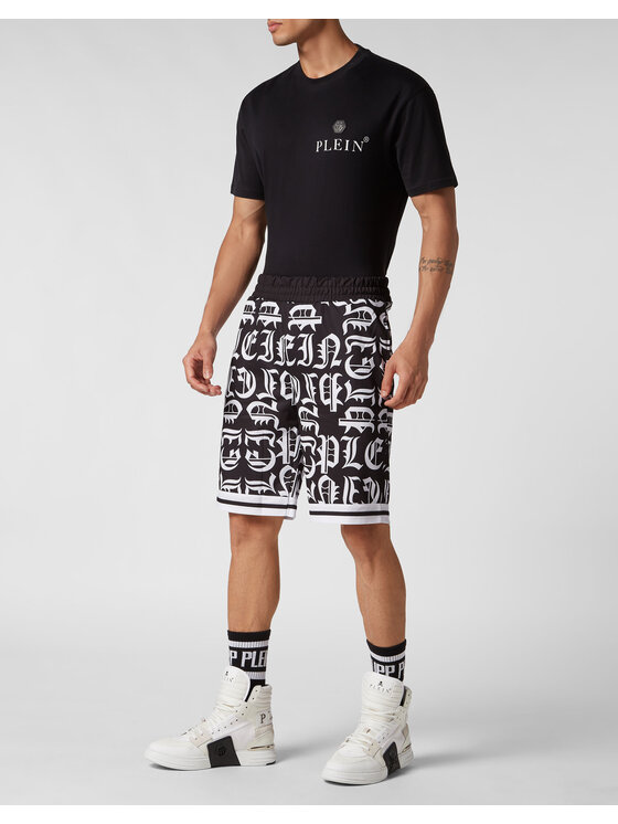 PHILIPP PLEIN PHILIPP PLEIN Szorty sportowe 8479 Czarny Jogger Fit