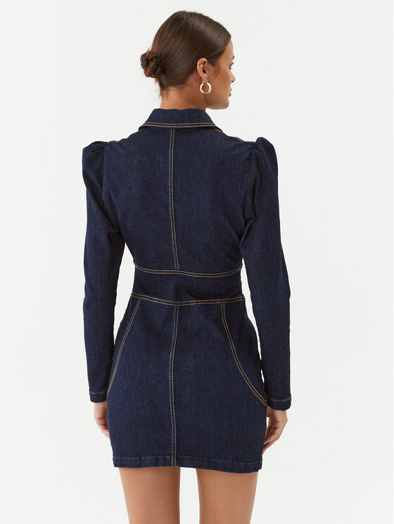 Silvian Heach Silvian Heach Farmer ruha Vestito Corto GPA23431VE Sötétkék Regular Fit