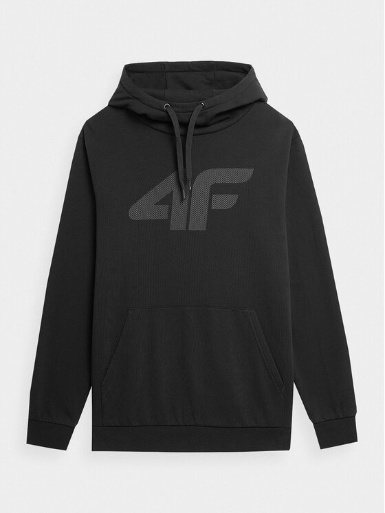 4F 4F Majica dugih rukava 4FAW23TSWSM694 Crna Regular Fit