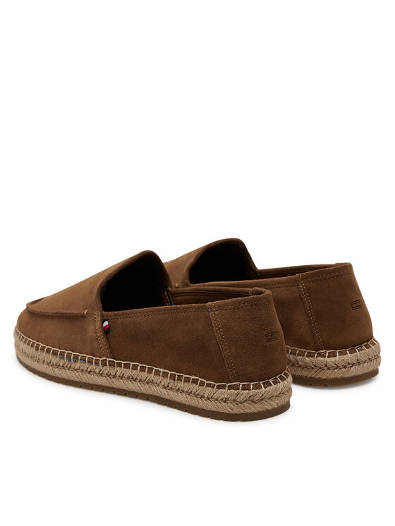 Tommy Hilfiger Tommy Hilfiger Espadrile Hilfiger Flex Espa Suede Loafer FM0FM05392 Rjava