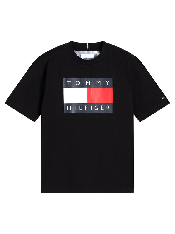 Tommy Hilfiger Tommy Hilfiger Tričko Heritage KB0KB10340 Čierna Regular Fit