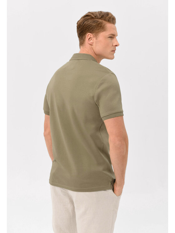 Volcano Volcano Polo O-VOLVI Zielony Regular Fit