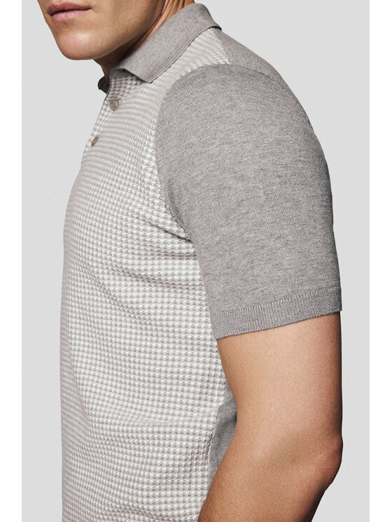 Lancerto Lancerto Polo Walt PO073125000035 Szary Regular Fit