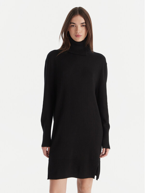 BOSS BOSS Džemper haljina C_Feringatessa 50550493 Crna Relaxed Fit