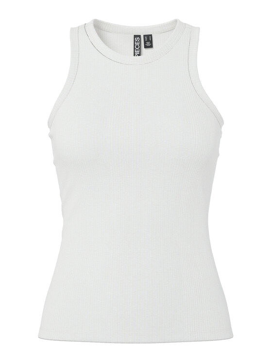 Pieces Pieces Top Ruka 17133673 Biały Slim Fit