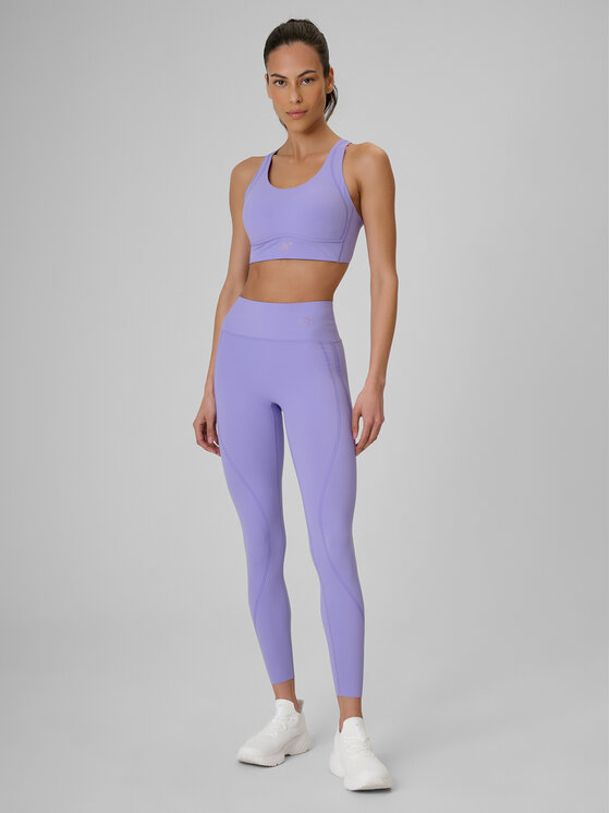 4F 4F Legginsy ACTIVE BY NATURE Fioletowy jasny Slim Fit