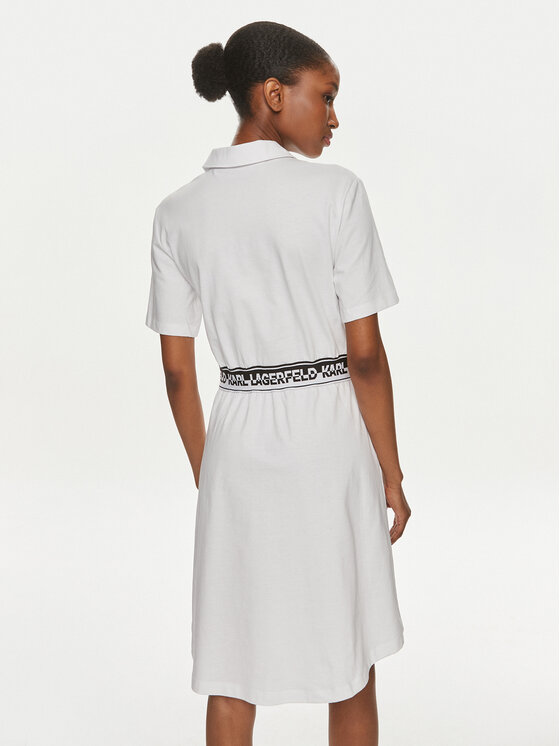 KARL LAGERFELD KARL LAGERFELD Hétköznapi ruha 241W1350 Fehér Regular Fit