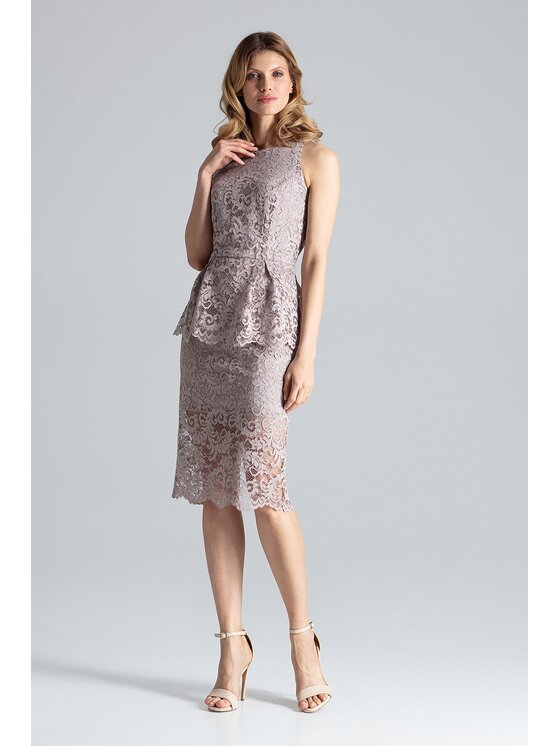 FIGL FIGLFIGL Vestito M640 Beige Regular Fit
