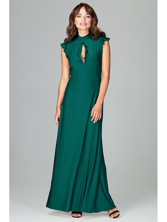 Lenitif Lenitif Vestito K486 Verde Regular Fit