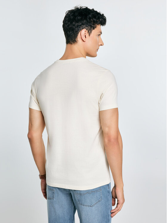 BIG STAR BIG STAR T-Shirt SERER Kremowy Basic Fit