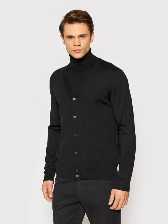 Cardigan Mardon-E 50392802 Nero Slim Fit