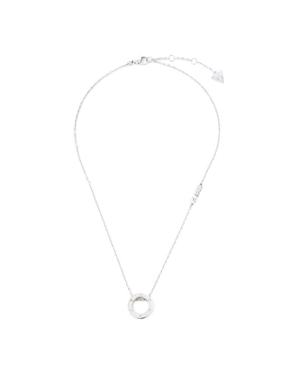 Guess Guess Naszyjnik Circle Lights JUBN03 168JW Srebrny
