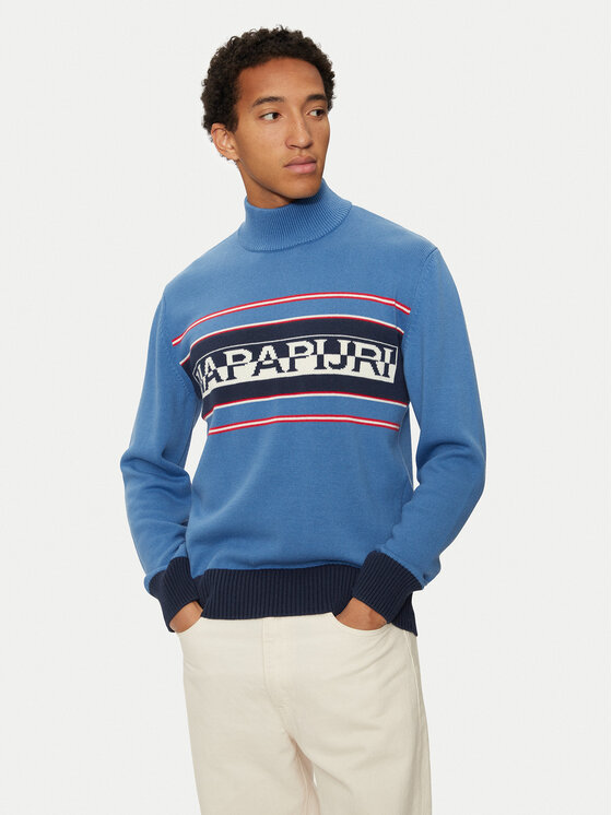 Napapijri Napapijri Rollkragenpullover D-Sardona NP0A4I2A Dunkelblau Regular Fit