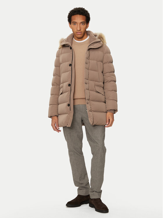 Hetregó Hetregó Giubbotto piumino Parker 8N436M Beige Regular Fit