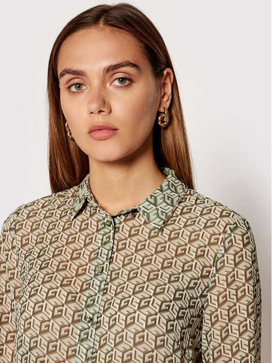 Camicia Clouis W1YH0U W70Q2 Verde Regular Fit