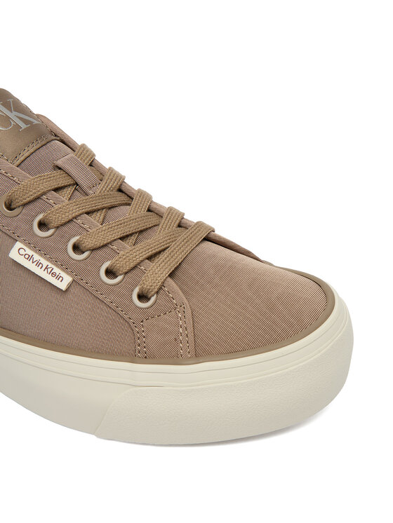 Calvin Klein Calvin Klein Sportcipők Vulc Flatform Lace Up Moire YW0YW02012 Barna