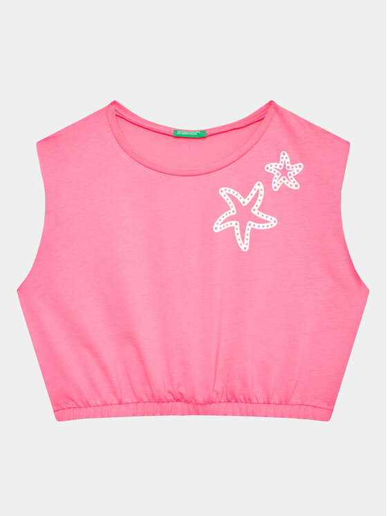 United Colors Of Benetton United Colors Of Benetton Komplet majica in kratke hlače 3096CK007 Roza Regular Fit