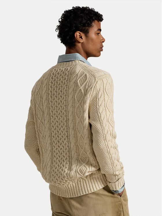 Polo Ralph Lauren Polo Ralph Lauren Sweter 710917054003 Beżowy Regular Fit