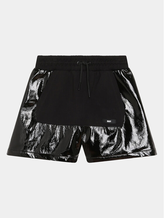 DKNY DKNY Šortky z materiálu D34B17 S Černá Regular Fit