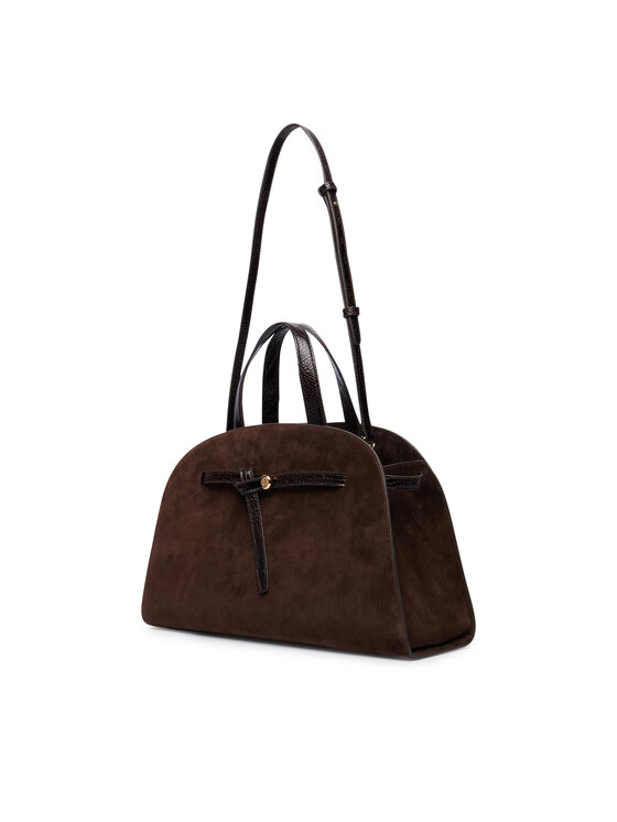Tory Burch Tory Burch Táska Romy Suede Bauletto 183363 Sötétbarna