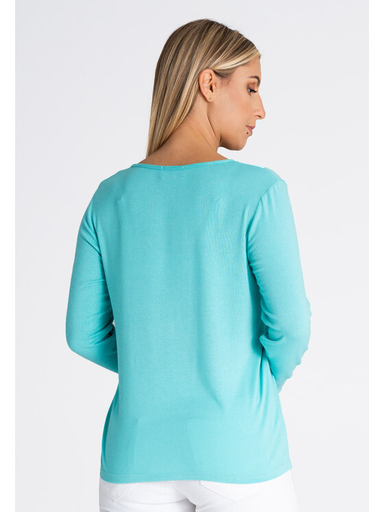 FIGL FIGL Bluzka M980 Zielony Regular Fit