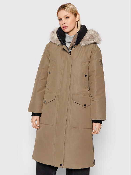 Tommy Hilfiger Tommy Hilfiger Парка Maxi WW0WW31920 Бежов Regular Fit