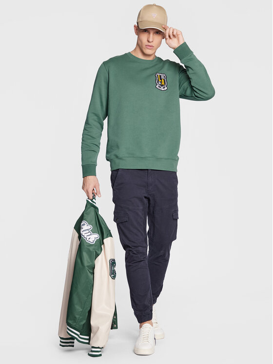 Felpa Yustin M3RQ09 KBLB0 Verde Regular Fit