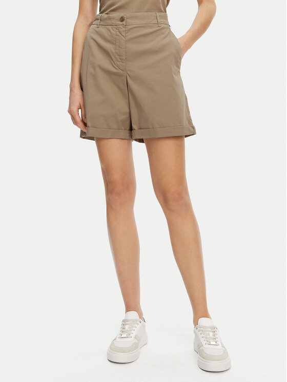 Tommy Hilfiger Tommy Hilfiger Šortky z materiálu WW0WW42457 Béžová Regular Fit